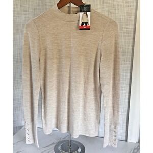 Rafaella‎ Sweater Wheat Heather Knit Size XS $69 Retail Super Soft BxDD